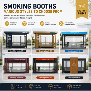 Cabine de fumeurs extérieure ignifugée en structure acier |   Salon de fumeurs mobile résistant aux intempéries, installation facile pour usine ou bureau - Product Image 5