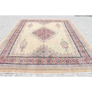 Tapis turc vintage 9,1 x 11,2 pieds, tapis surdimensionné, tapis en laine rouge - Product Image 1