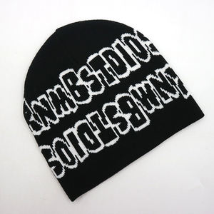 Custom Y2K Jacquard Knit Skully Beanie Cuffless Reversible Hat with Low MOQ 2025 Diseño Fabricante Logo Incluido - Product Image 5