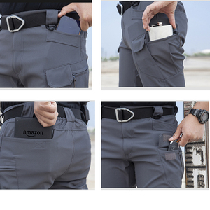 Multi-Bolsillo Casual tejido al aire libre táctico impermeable transpirable senderismo caza duro Shell Cargo Trekking pantalones Unisex polar - Product Image 6