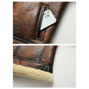 Veste en cuir G1 en peau de mouton brodée sur mesure pour hommes à forte demande, veste pour hommes, teinte unie - Product Image 3