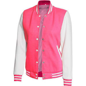 Chaqueta Universitaria de Béisbol de Satén de Primera Calidad para Mujer, Transpirable, Teñida, de Manga Larga - Product Image 1