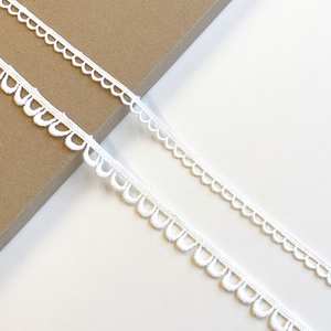 Bordure en dentelle de coton de style vintage, bordure en coton crochet beige, bordure festonnée pour vêtements de mariage, artisanat DIY - Product Image 3