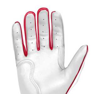 Gants de frappeur de baseball professionnels en cuir Cabretta, fermeture à pression, doigts entièrement couverts, ambidextres, durables, pour la sécurité des mains. - Product Image 5