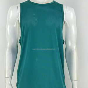 Débardeurs de sport ajustés personnalisés avec logo, sans manches, 100% coton, pour hommes - Product Image 4