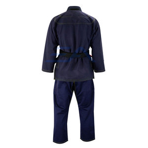 Trajes de Jiu Jitsu Lisos para Hombre con Logotipo Personalizado en la Parte Delantera, 100% Algodón, Transpirables, Conjuntos de Ropa de Artes Marciales - Product Image 4