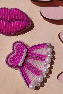 Porte-clés de mariage en cristal de quartz rose jaune-vert, perles faites à la main, broderie, breloques pour sac, design festif, imperméable, écologique - Product Image 5