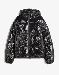 Dernière conception personnalisée Logo brillant à capuche hommes doudoune 100% Polyamide léger coupe-vent hiver extérieur bulle veste - Product Image 5