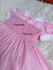 Vestido ahumado a mano de colección de primavera para niñas pequeñas Boutique Baby Girl Smocking Dresses Vestido de bebé - Product Image 4