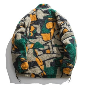 Stylish Coated Fleece <b>Jacket</b> High Quality Wholesale Custom Made Lightweight Breathable Windproof Stand Front Fashion Winter - Product Image 2