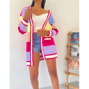 เสื้อคาร์ดิแกนสีสันสดใสสำหรับผู้หญิง 837 - Product Image 1