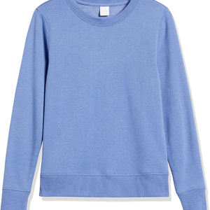 Sweat-shirt pour femme, couleur pastel unie, col rond, tissu respirant au toucher doux, parfait pour des tenues décontractées et élégantes - Product Image 1