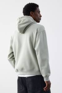 Sudaderas con capucha de felpa francesa en blanco personalizadas de alta calidad para hombres, ropa de calle, sudaderas con hombros caídos de gran tamaño para hombres - Product Image 6