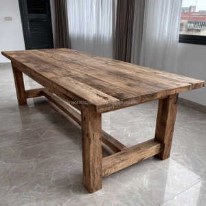 Table à manger moderne en bois massif écologique faite à la main meubles de cuisine de ferme décoration de maison de campagne pour villas appartement école - Product Image 4