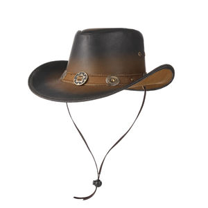 Chapeau en cuir de Style occidental marron Vintage professionnel qualité Durable impression propre personnalisée nouveauté pour la pêche d'affaires de sport - Product Image 1