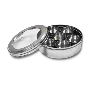 Boîte à épices en acier inoxydable Boîte d'assaisonnement de qualité alimentaire Outils de cuisine nouvellement faits à la main Gadgets Vente personnalisée - Product Image 1