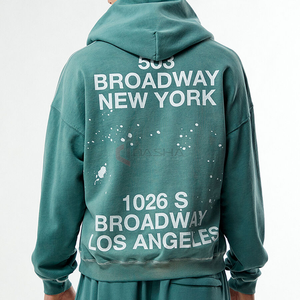 Pull à capuche unisexe 100% coton uni couleur unie conception personnalisée décontracté Streetwear Hoodies fabricant - Product Image 1