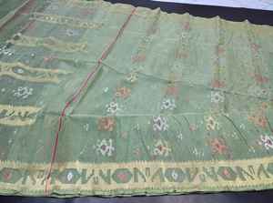 Nueva llegada Deshi Dhakai Jamdani Sharee calidad de exportación para mujeres JAMDANI tela azul rojo verde dorado cielo azul de Bangladesh - Product Image 4