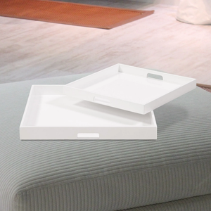 Bandeja de servicio negra de alta calidad Bandejas de servicio de madera Bandejas de comida para uso en el hogar y el restaurante Servicio OEM - Product Image 5