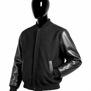 Logo personnalisé Prix de gros Vêtements unis de baseball Veste universitaire pour enfants en coton avec logo brodé personnalisé pour jeunes sportifs - Product Image 1