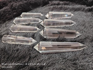 Natural 16-32 Faceted Clear Quartz Vogel Wand Double Terminated <b>Crystal</b> Point Energy Healing Meditation Reiki Gift - Product Image 2
