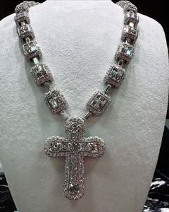 Lujo 925 Plata Hip Hop Diseño Colgante Personalizable Fiesta Joyería con Moissanite Diamond & Iced Money Bag Bail - Product Image 4