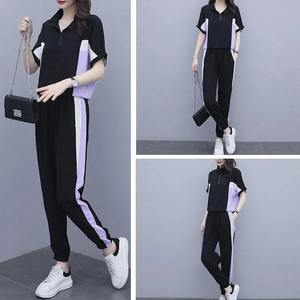 Chándal de terciopelo para mujer, Sudadera con capucha, abrigo holgado, Pantalones anchos holgados, Jogger, correr, entrenamiento físico informal, ropa deportiva, conjunto de 2 uds. - Product Image 6