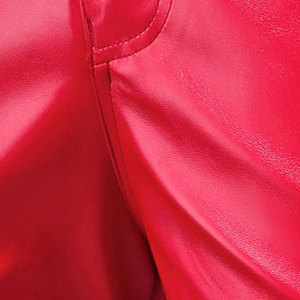 Pantalones cortos de cuero para hombre al por mayor OEM de High Street en cuero de alta calidad uso en invierno pantalones cortos para hombre cómodos personalizados cálidos - Product Image 4