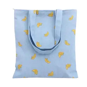 Premium quality Basic Handbag Small Blank Colorful Cloth Printed 5oz Organic Cotton Tote Bag wholesale
