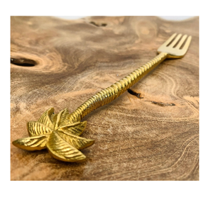 Tenedor de latón Vajilla de latón de calidad superior Mango medio Creativo Reutilizable Hecho a mano Nuevas artesanías Tenedor de latón - Product Image 3