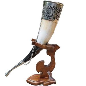 Cuerno para beber vikingo orgánico pulido a mano | Cuerno de vaca de estilo animal natural 100% para cerveza y boda/decoración del hogar - Product Image 4