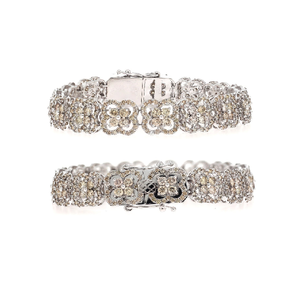 Tendance Bracelet en or 14 carats avec diamants fait à la main en Inde pour les mariages, les anniversaires et les occasions spéciales - Product Image 6