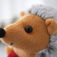 Mini porte-clés en peluche hérisson cœur d'amour 3D mignon, breloque de sac, pendentif animal en peluche doux et adorable, pour grossistes