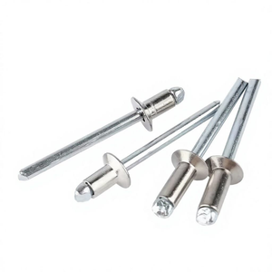 Rivets aveugles à tête plate en acier inoxydable 304, entièrement en acier, à extrémité ouverte, M3 M32 M4 M5 GB12618 - Product Image 1