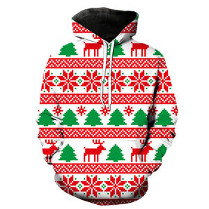 Sweat à capuche thermique en coton de style noël pour hommes pour la saison d'hiver Streetwear sweat uni sweat à capuche à capuche thermique - Product Image 6