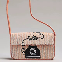Nouveau Sac à Bandoulière Classique en Coton, Broderie Main Perlée, Artisanat Indien, Lavable, Couleurs Assorties, Idéal pour les Fêtes