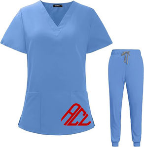 Ropa médica, uniformes de Hospital para mujeres, uniforme de enfermería, con cuello en V uniforme de enfermera, traje de fregado directo de fábrica - Product Image 3