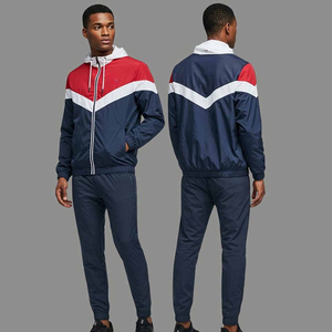 Ensemble de survêtement d'hiver 2 pièces pour homme, coupe-vent en nylon 100 % écologique, style streetwear, veste à capuche unie et pantalon de jogging, collection 2025 OEM, vente en gros - Product Image 6