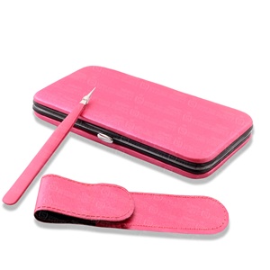 Juego de Pinzas Profesionales para Extensión de Pestañas con Estuche Magnético Resistente y Bolsa de Cuero Premium para Pinzas - Product Image 3