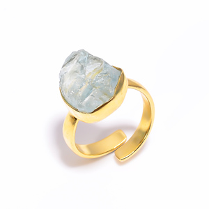 แหวนเงินแท้ชุบทอง925แหวนผู้หญิงสีเขียวธรรมชาติ kyanite พลอยอะความารีนท้องฟ้าอะพาไทต์เครื่องประดับ925 - Product Image 3
