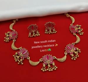 ชุดสร้อยคอทำมือเคลือบทองมินาคาริแบบด้าน ราคาประหยัด ดีไซน์ทันสมัย เหมาะสำหรับงานหมั้นและงานปาร์ตี้ - Product Image 2