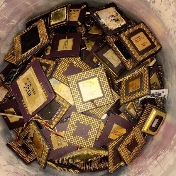 Ceramic Gold Cap CPU Processor Scrap for Sale