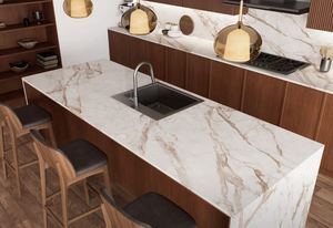 Plans de travail contemporains en quartz artificiel, résistants au feu et écologiques, pour cuisines et salles de bain, idéaux pour les projets hôteliers - Product Image 1