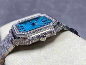 Reloj Mecánico de Lujo de Alta Calidad con Cristales, Diamantes Cultivados en Laboratorio en Forma de T, Acero Inoxidable, Edición Limitada, Tourbillon, Analógico, Cristal - Product Image 4