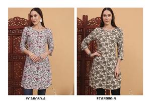 Kurti en rayonne de coton de style traditionnel pour les femmes les plus demandées pour les fêtes de festivals occasions ethniques impression numérique - Product Image 4