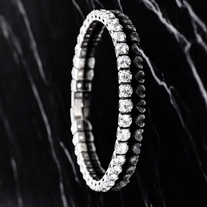 3mm Iced Out 925 Sterling Silver Moissanite Diamond <b>Tennis</b> <b>Bracelet</b> 18k White\silver Plated <b>Fashion</b> Luxury for Women - Product Image 4