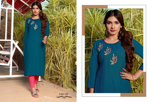 High on Demand Ethnic Wear Embroidery <b>Kurti</b> Collection for Women Party Wedding Wear Kurta Available at Bulk Quantity From India - Product Image 4