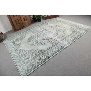 Alfombra Turca Vintage, Alfombra de 6.1x9.1 pies, Alfombra de Lana Ikat Azul - Product Image 2