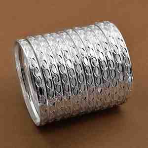 Wholesale Custom Silver Plated Brass <b>Bangles</b>-Traditional Fashion Party 12 Piece <b>Set</b> - Product Image 5