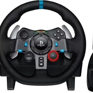 TOP PRIX Logitech G29 Driving Force Racing Wheel and Floor Pedals, Palettes de changement de vitesse en acier inoxydable, Volant - Product Image 2